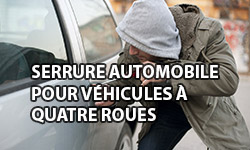 Serrure automobile pour véhicule à quatre roues