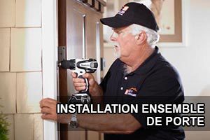 Pose d'un ensemble de porte